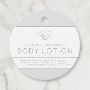 Étiquettes Cadeau Produits de beauté ingrédients mono lotus étiquett