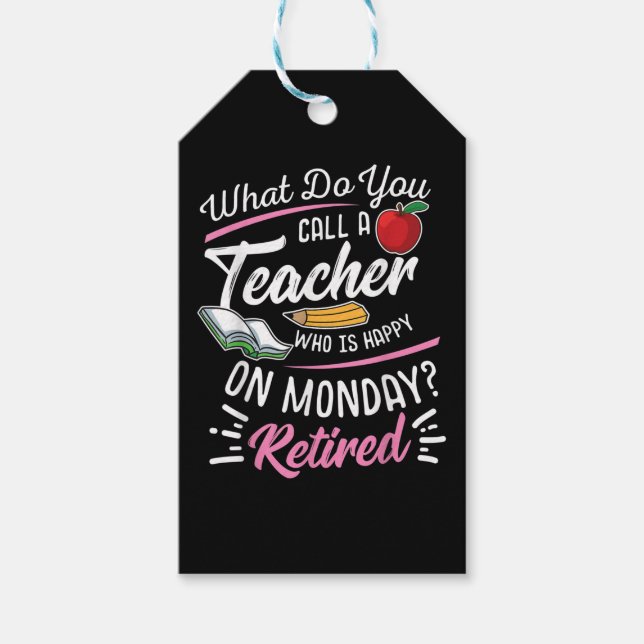 Étiquettes-cadeau Professeur À La Retraite Professeur Retraité Heure (Devant)
