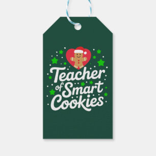 Étiquettes-cadeau Professeur de Noël de cookies intelligents Vie d'e