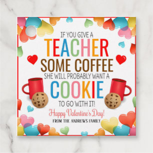 Étiquettes Cadeau Professeur Valentine's Day Favor Tags