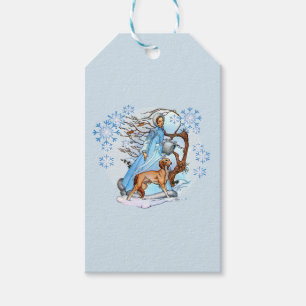 Étiquettes-cadeau Promenade d'hiver