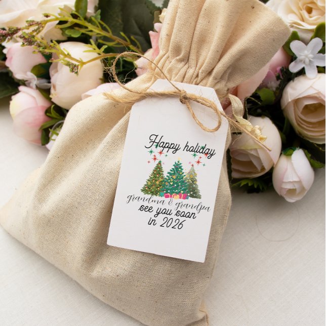 Étiquettes-cadeau Promoted to Grandparents Christmas tree  (Créateur téléchargé)