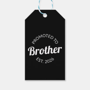 Étiquettes-cadeau Promu À Frère Est. 2026 I