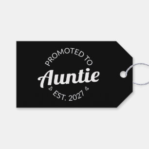 Étiquettes-cadeau Promue Tatie Est 2027 Nouvelle Tante I
