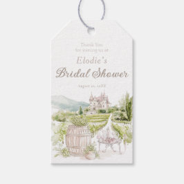 Étiquettes-cadeau Provence Élégant Château Mariage Pays Français