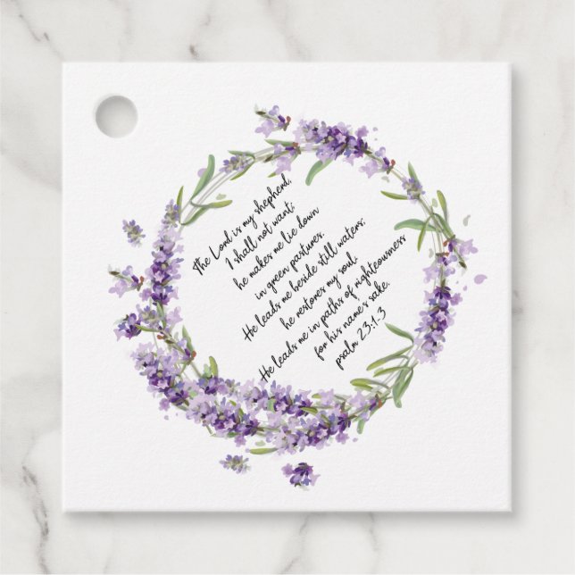 Étiquettes Cadeau Psaume 23 : 1-3 (Devant)