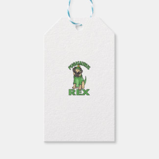 Étiquettes-cadeau Pugasaurus Rex Cute Puglet Dino Carlin Dinosaur Am