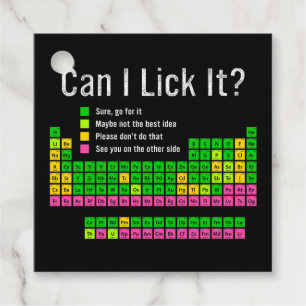 Étiquettes Cadeau Puis-je le Lick Table périodique Enseignant Enfant