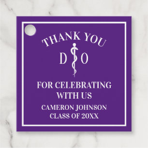 Étiquettes Cadeau Purple Ostéopathie Médicale de l'école fête de gra