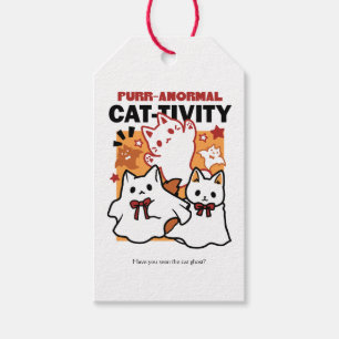 Étiquettes-cadeau Purr-anormal Cat Cat mignonne Halloween Conception