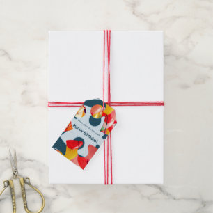 Étiquettes-cadeau Puzzle amusant pour enfants Joyeux Anniversaire 
