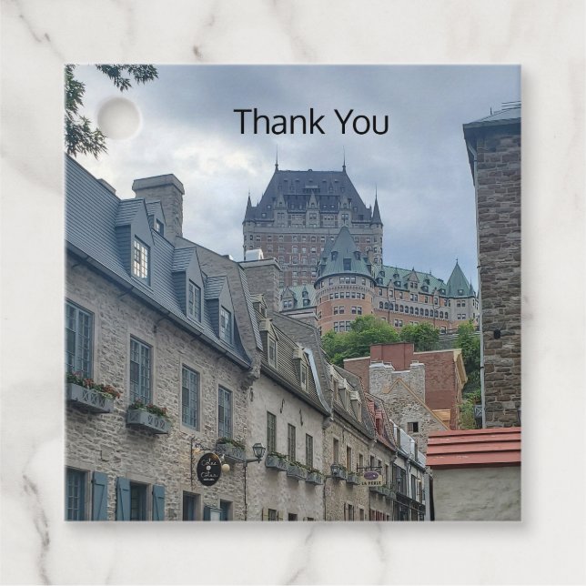 Étiquettes Cadeau Quartier historique de Québec (Devant)