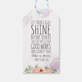 Étiquettes-cadeau Que Ta Lumière Brille Devant Les Autres, Matthieu 