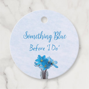 Étiquettes Cadeau Quelque chose de bleu avant de faire la Baby Showe