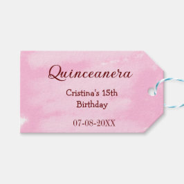 Étiquettes-cadeau Quinceanera anos 15e anniversaire ajouter nom text