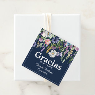 Étiquettes Cadeau Quinceañera Espagne Gracias Merci