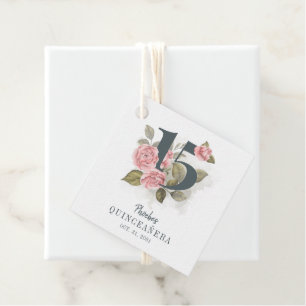 Étiquettes Cadeau Quinceanera Floral rustique 15e anniversaire