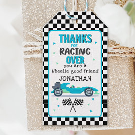 Étiquettes-cadeau Race Car Birthday Party for Boys