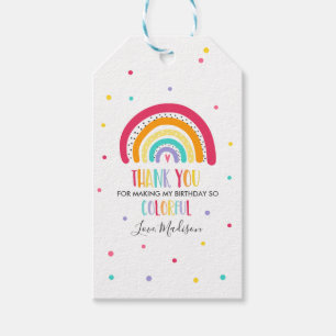 Étiquettes-cadeau Rainbow Bright Birday Party
