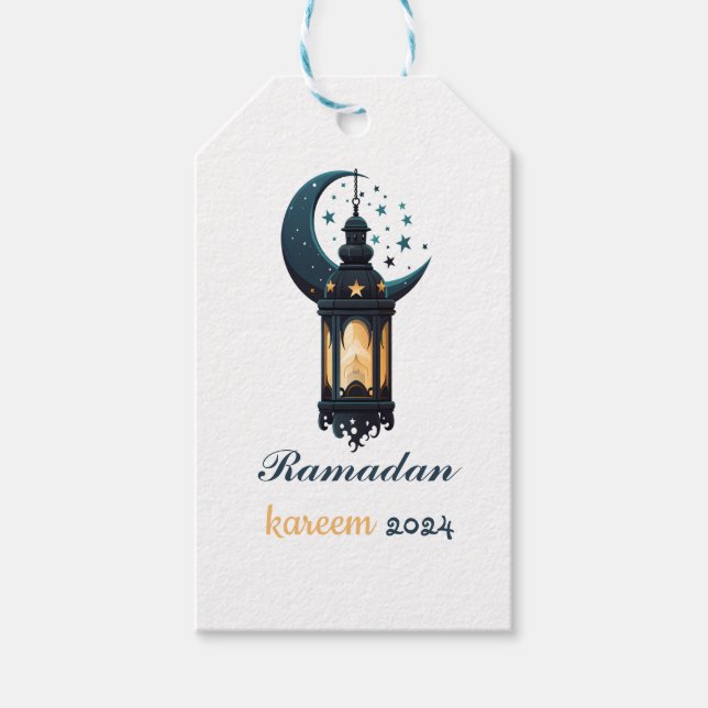 Étiquettes-cadeau Ramadan Kareem Moubarak ramadan 2024 (Devant)