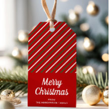 Rayé Rouge Noël Festif Joyeux