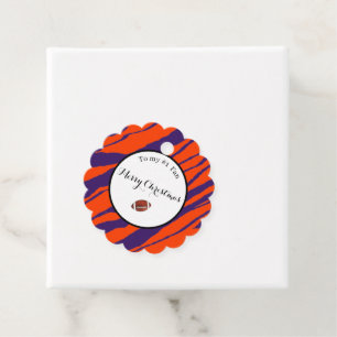Étiquettes Cadeau Rayures de tigre MVB Design - Orange et Violet
