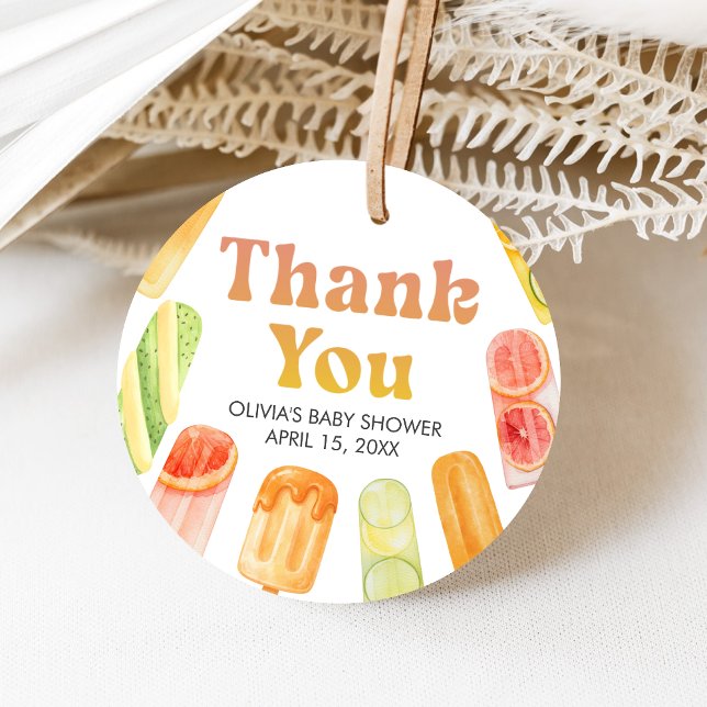 Étiquettes Cadeau Ready to Pop Popsicle Baby Shower (Popsicle Summer Baby Shower Favor Tags)
