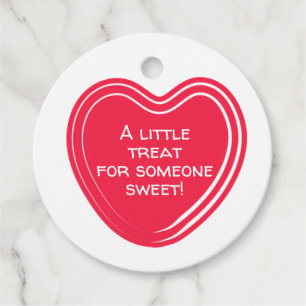 Étiquettes Cadeau Red Heart Valentine's Day Little Sweet Treat
