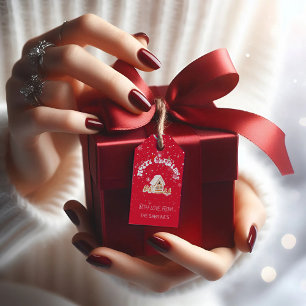 Étiquettes-cadeau Red Joyeux Noël Graffiti Tags cadeaux