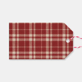 Étiquettes-cadeau Red Plaid