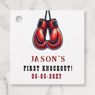 Étiquettes Cadeau Red Rumble First Knockout Boxing Anniversaire