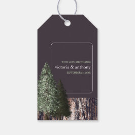 Étiquettes-cadeau Redwoods & Bark, Mariage rustique Favor