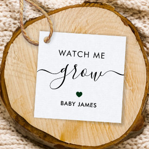 Étiquettes Cadeau Regarde-moi grandir, Baby shower Plante balise, ve