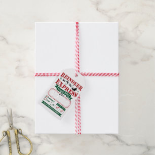 Étiquettes-cadeau Reindeer Express Livraison spéciale