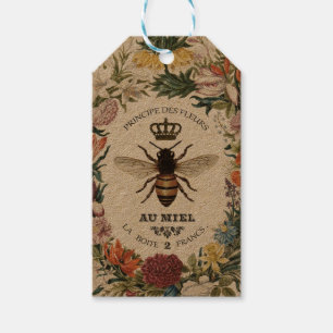 ÉTIQUETTES-CADEAU REINE BEE BOTANIQUE VINTAGE MODERNE