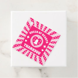 Étiquettes Cadeau Reine Des Coeurs Rose Rétro Anniversaire