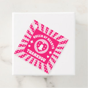 Étiquettes Cadeau Reine Des Coeurs Rose Rétro Anniversaire