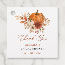 Remerciement de Baby Shower Mariage Floral d'Autom