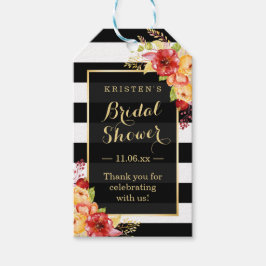 Étiquettes-cadeau Remerciement de Fête de Mariage d'Automne Fleurie