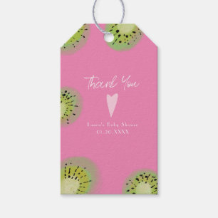 Étiquettes-cadeau Remerciement de fruit de kiwi à l'aquarelle modern
