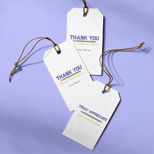Étiquettes-cadeau Remerciement Personnalisé pour l'Appreciation des
