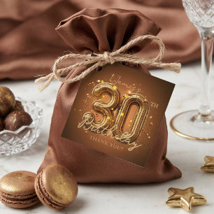 Étiquettes Cadeau Remerciement pour 30 ans d'anniversaire en bronze 