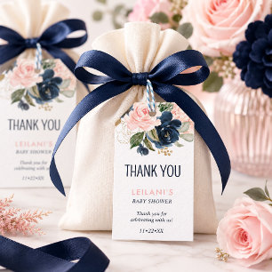Étiquettes-cadeau Remerciement pour Baby Shower à l'aquarelle floral