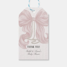 Remerciement pour Baby Shower Fille Perle d'Arc