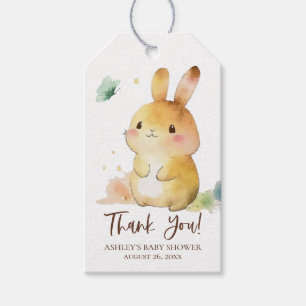 Étiquettes-cadeau Remerciement pour Baby Shower Lapin Mignon