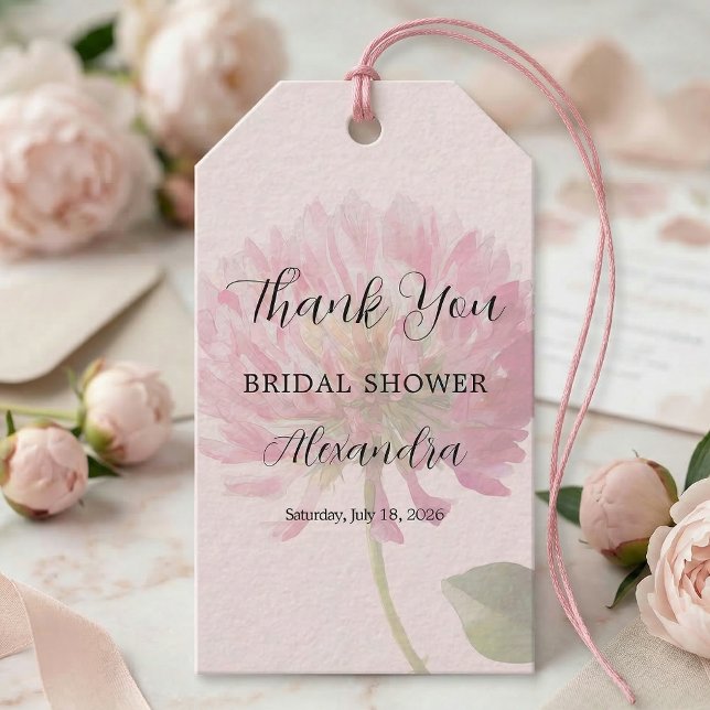 Étiquettes-cadeau Remerciement pour Baby Shower Mariage Fleur Sauvag (Créateur téléchargé)