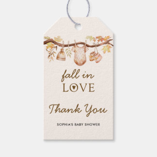 Étiquettes-cadeau Remerciement pour Baby Shower Tomber en Amour