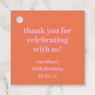 Étiquettes Cadeau Remerciement pour fête d'anniversaire sur mesure 5