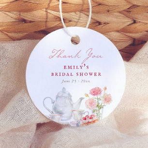 Étiquettes Cadeau Remerciement pour la Garden Tea Party Baby Shower