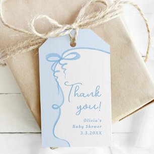 Étiquettes-cadeau Remerciement pour une baby shower pour garçon avec